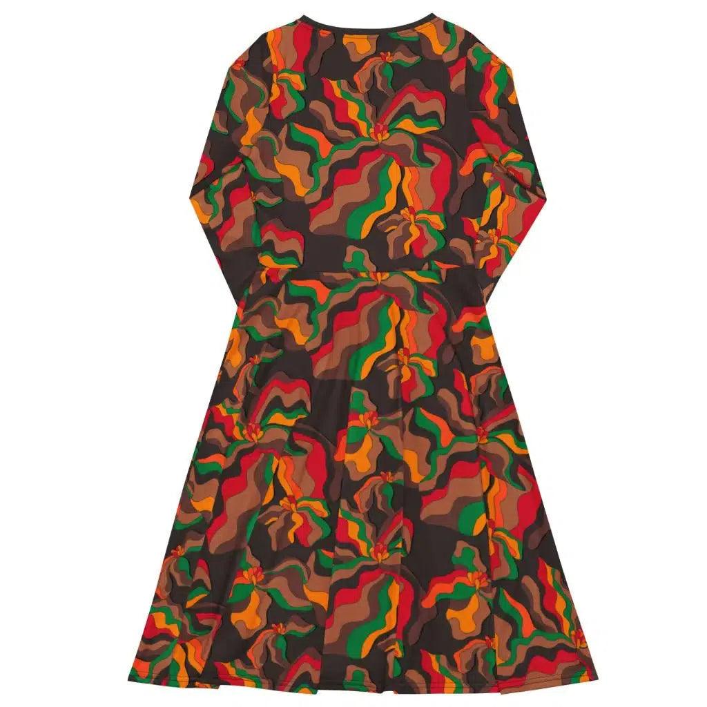 SASSY IRIS retro - Midi Dress With Pockets - SHALMIAK