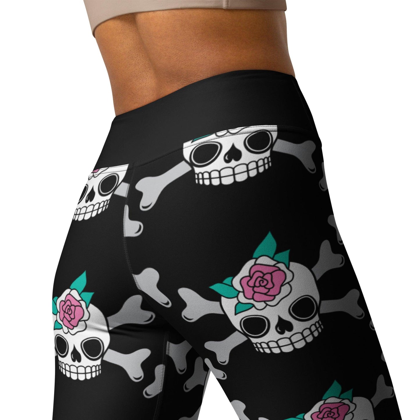 SKULLROSE black - 2 - Yoga Leggings - SHALMIAK