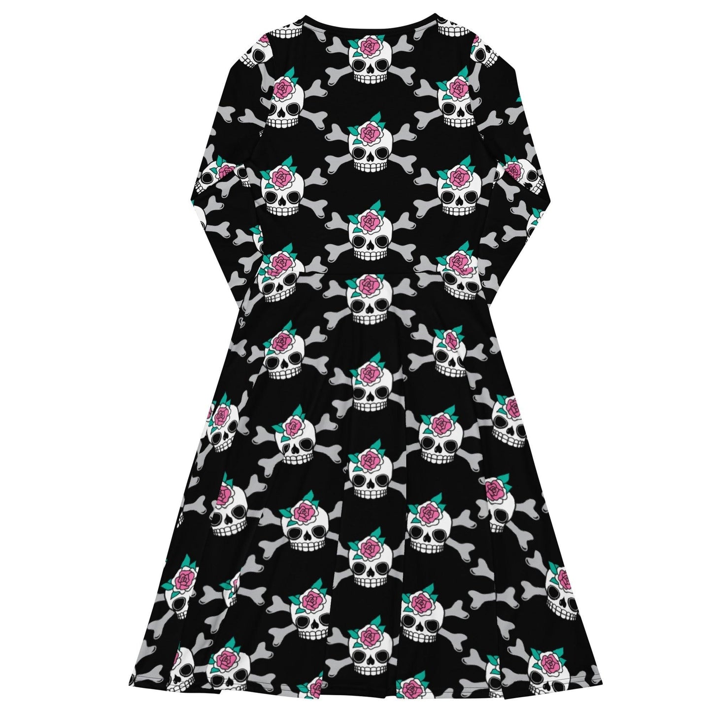 SKULLROSE black - Midi Dress With Pockets - SHALMIAK