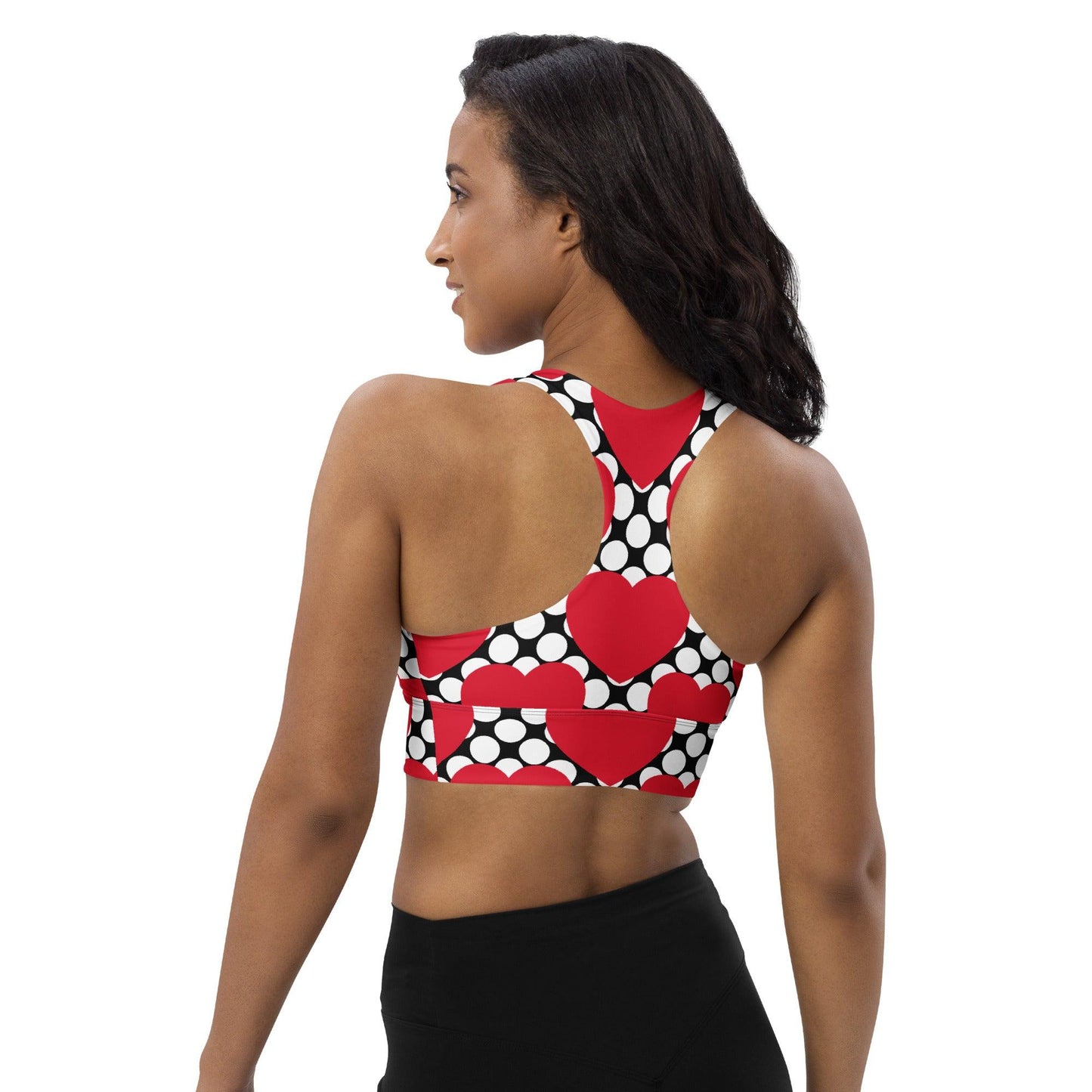 Sports Bra - ELLIE LOVE DOT red black - SHALMIAK