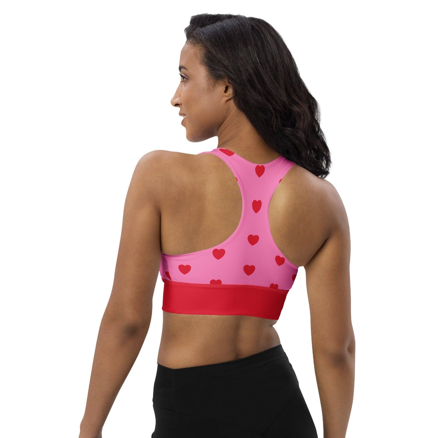 Sports Bra - HEARTS red - SHALMIAK