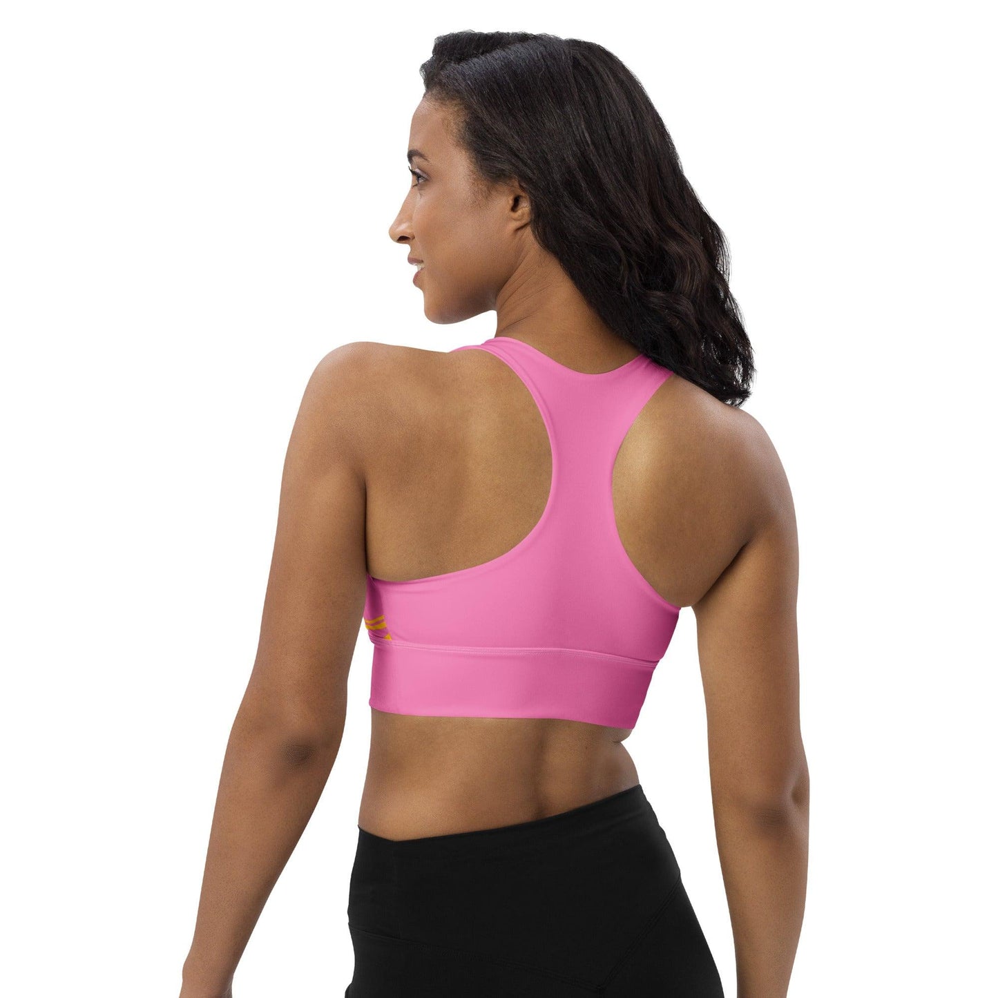Sports Bra - WAVY pink yellow - SHALMIAK