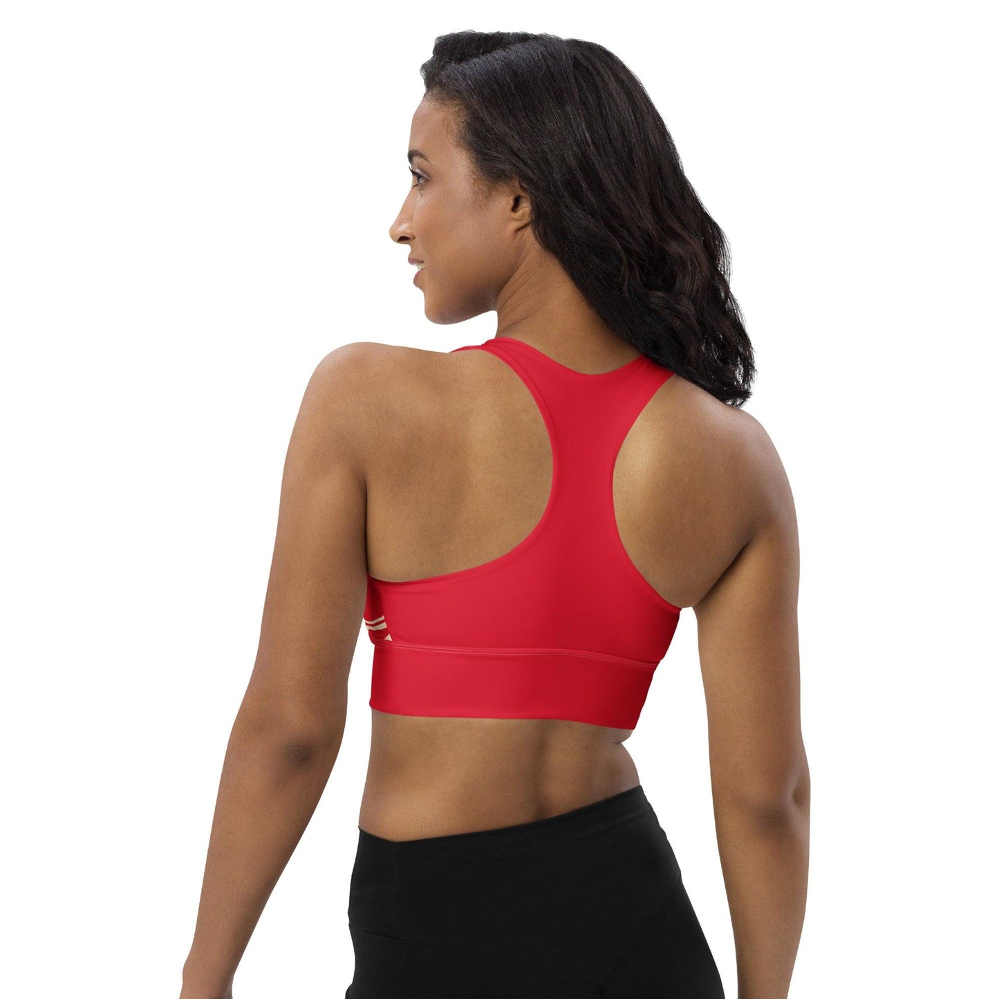 Sports Bra - WAVY red natural - SHALMIAK
