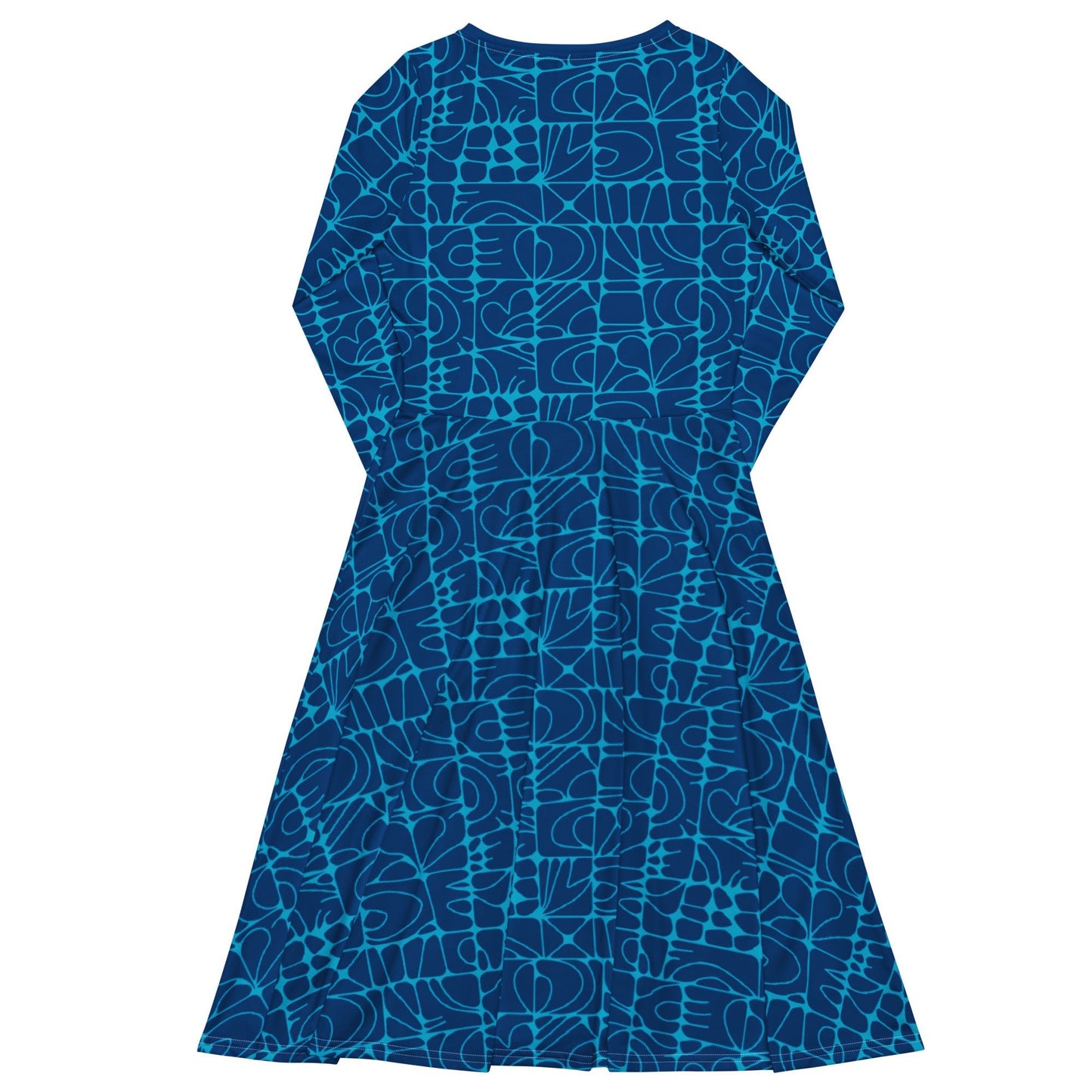 STONE SPIRIT blue - Midi Dress With Pockets - SHALMIAK