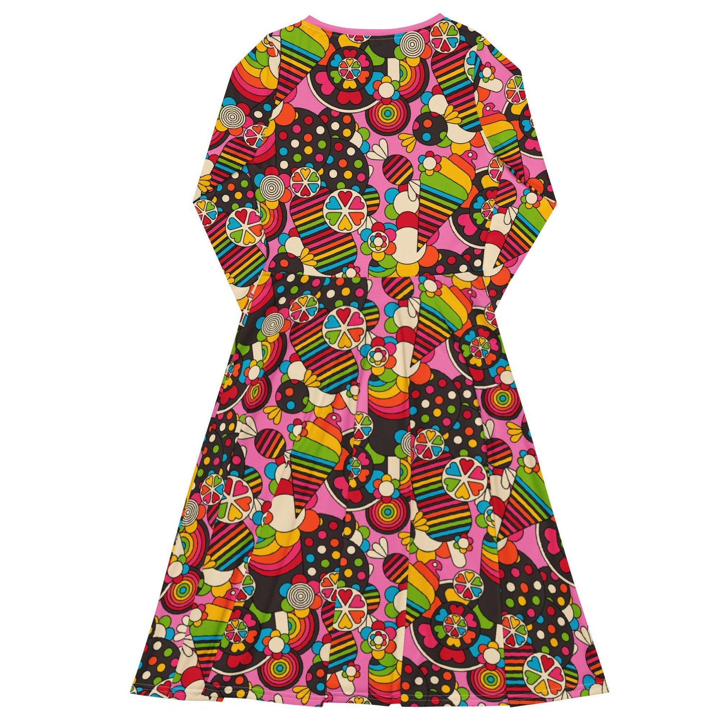 SWEET FREAK pink - Midi Dress With Pockets - SHALMIAK