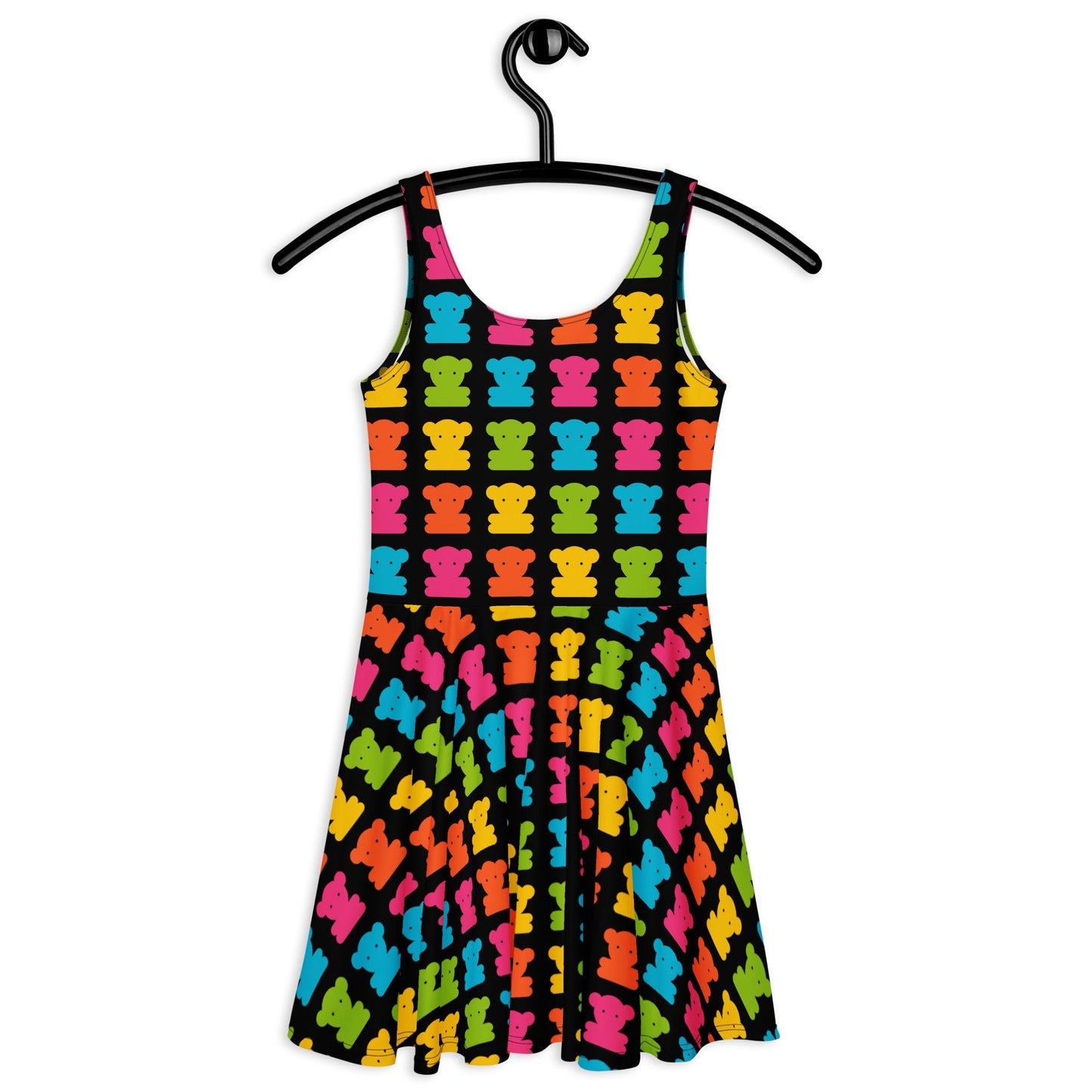 SWEET TEDDY happy black - Skater Dress - SHALMIAK