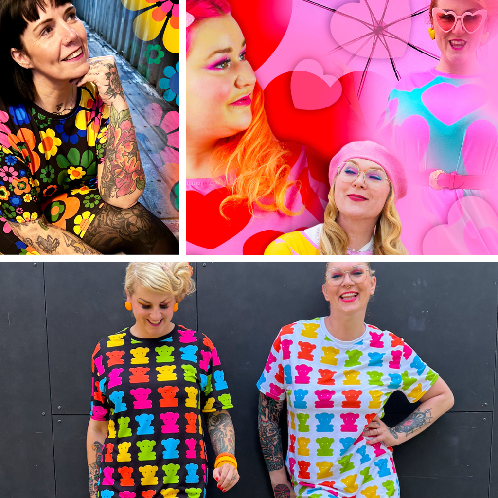 Photo collage of colorful products by SHALMIAK.