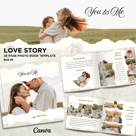 CANVA TEMPLATES - PHOTO BOOK - YOU AND ME LOVE STORY - SHALMIAK