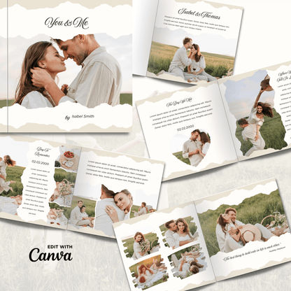 CANVA TEMPLATES - PHOTO BOOK - YOU AND ME LOVE STORY - SHALMIAK