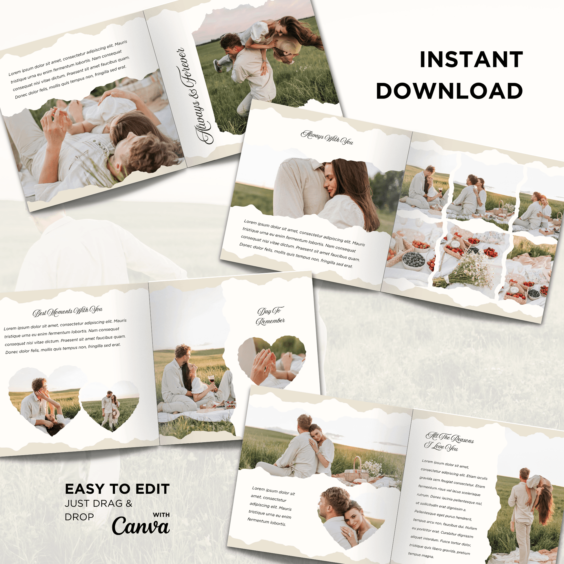 CANVA TEMPLATES - PHOTO BOOK - YOU AND ME LOVE STORY - SHALMIAK