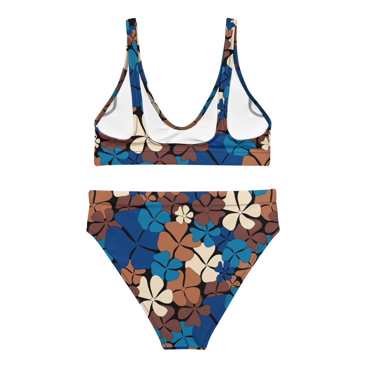 ADELIE blue brown - Bikinis made of recycled material - SHALMIAK