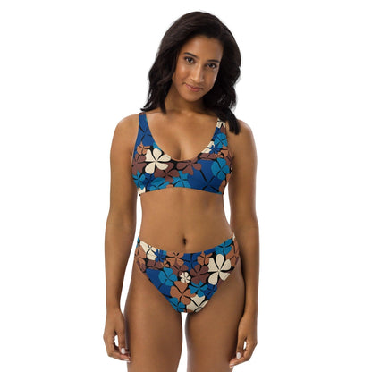 ADELIE blue brown - Bikinis made of recycled material - SHALMIAK