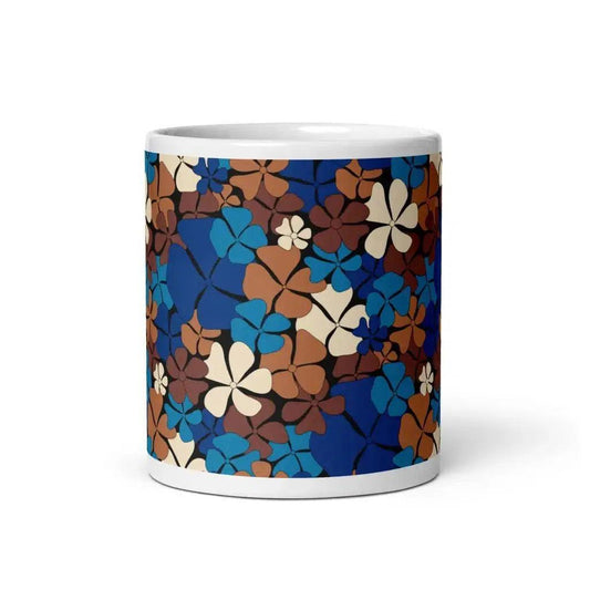 ADELIE blue brown - Ceramic Mug - SHALMIAK