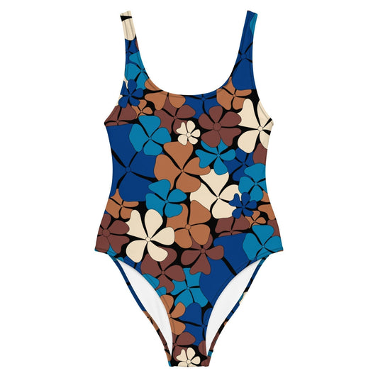 ADELIE blue brown - One-Piece Swimsuit - SHALMIAK