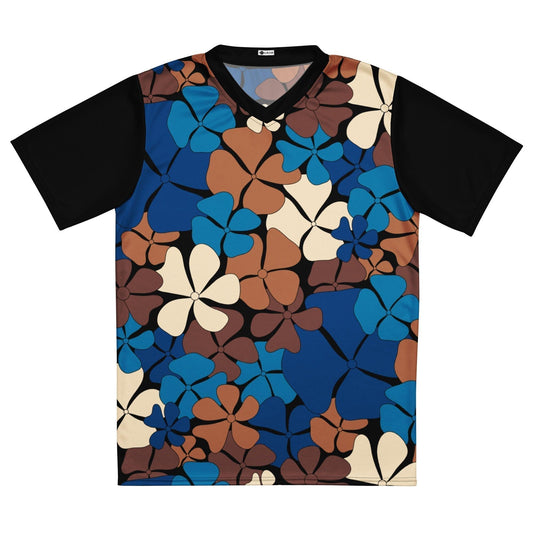 ADELIE blue brown - Recycled unisex sports jersey - SHALMIAK