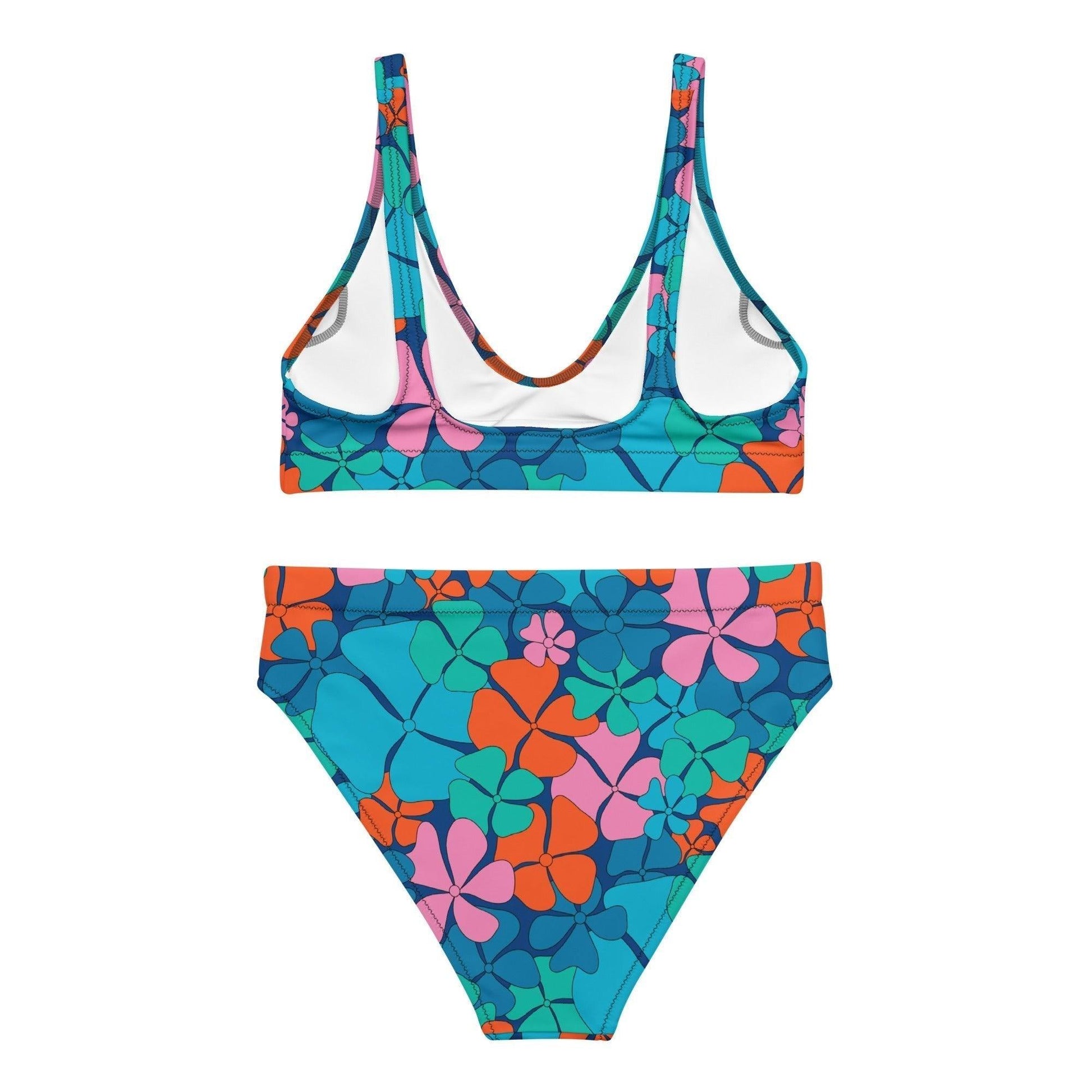 ADELIE orange blue - Bikinis made of recycled material - SHALMIAK