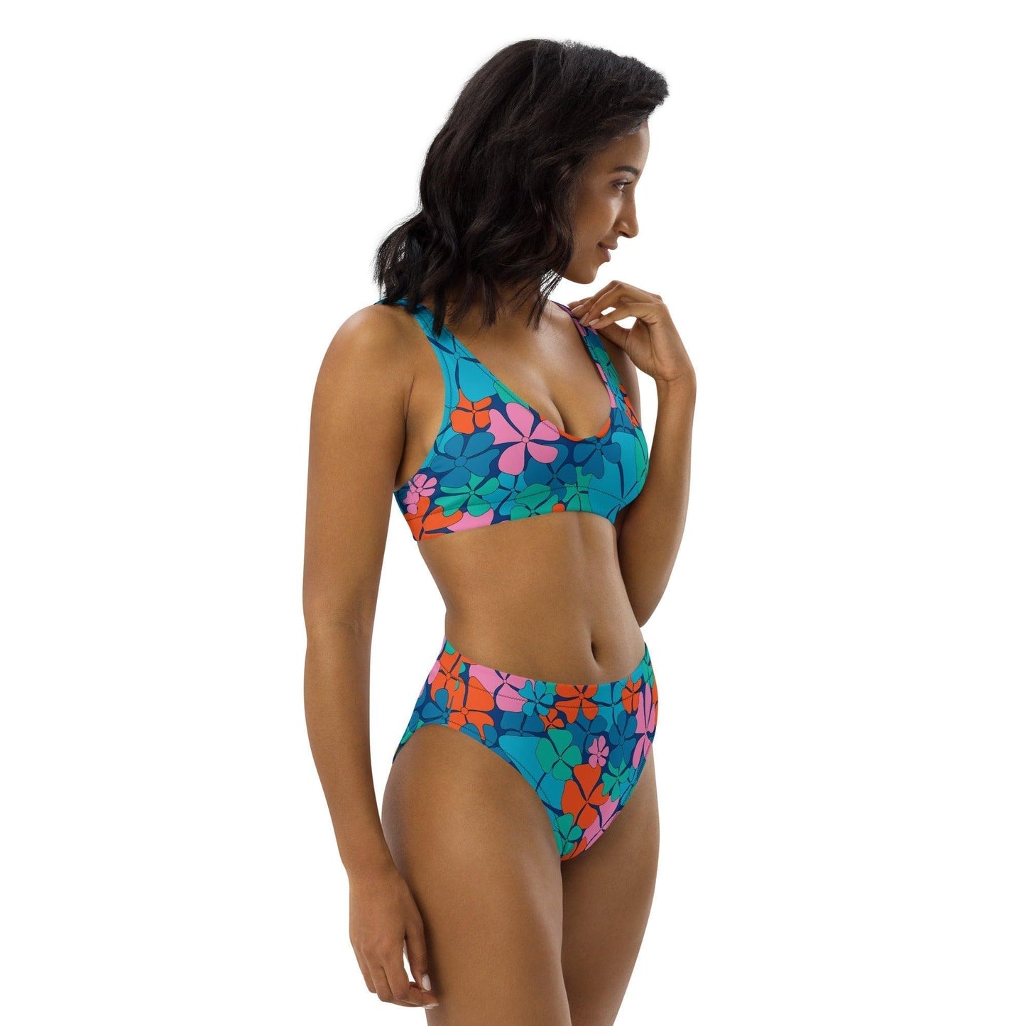 ADELIE orange blue - Bikinis made of recycled material - SHALMIAK