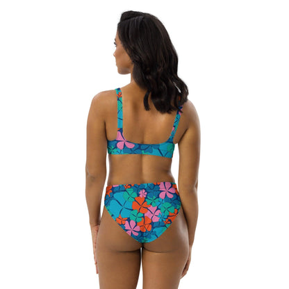 ADELIE orange blue - Bikinis made of recycled material - SHALMIAK