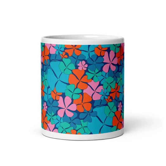 ADELIE orange blue - Ceramic Mug - SHALMIAK