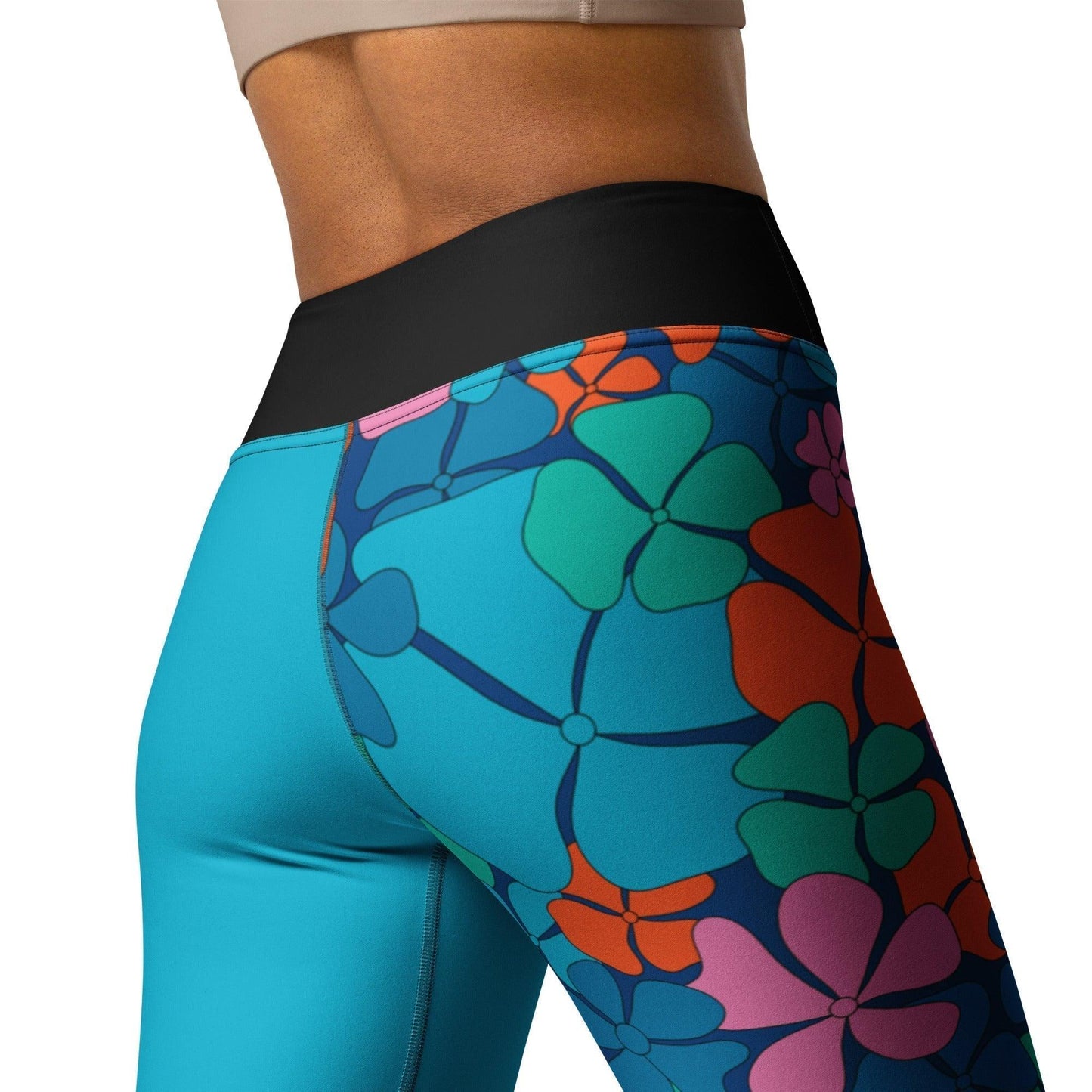 ADELIE orange blue - Yoga Leggings - SHALMIAK