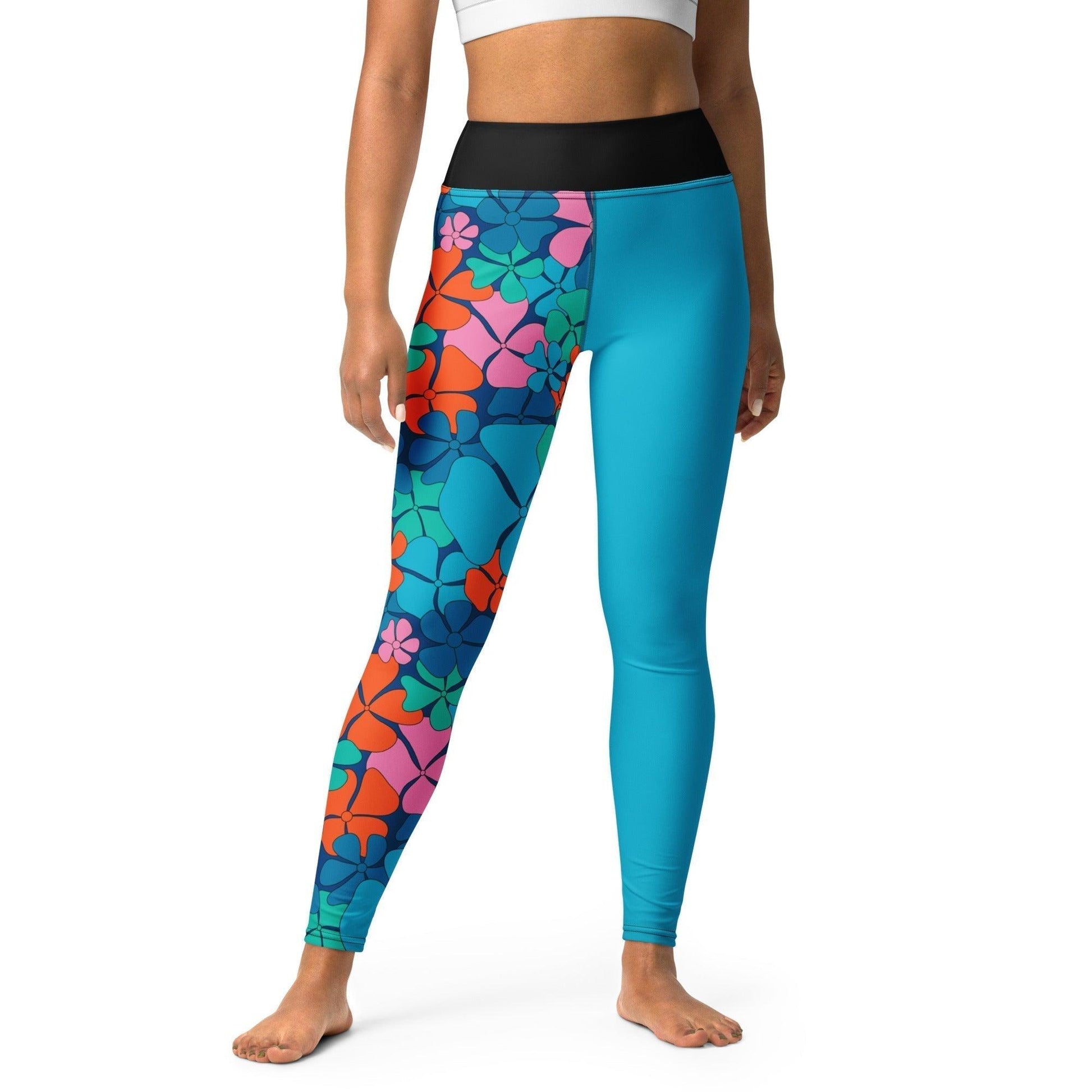 ADELIE orange blue - Yoga Leggings - SHALMIAK