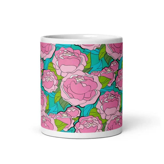 BE MY ONLY pink turquoise - Ceramic Mug - SHALMIAK