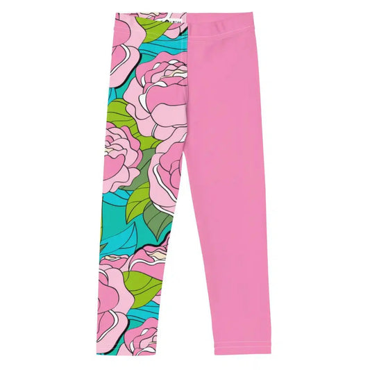 BE MY ONLY pink turquoise - Kid's Leggings - SHALMIAK