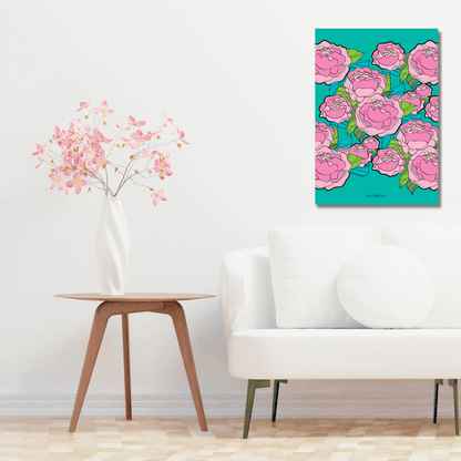 DIGITAL WALL ART - BE MY ONLY pink mint - SHALMIAK