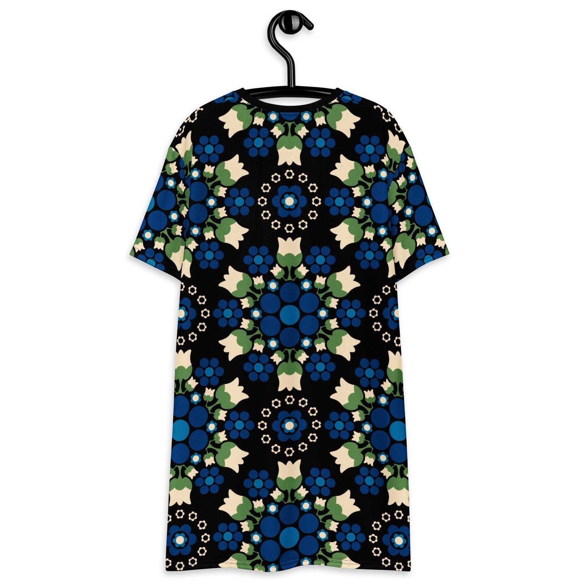 BERRY DANCE blue black - T-shirt dress - SHALMIAK