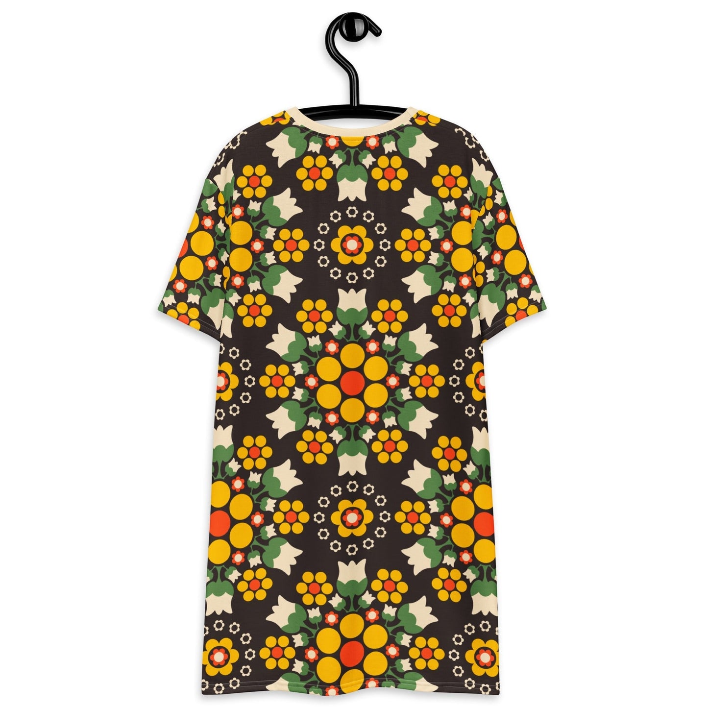 BERRY DANCE yellow brown - T-shirt dress - SHALMIAK