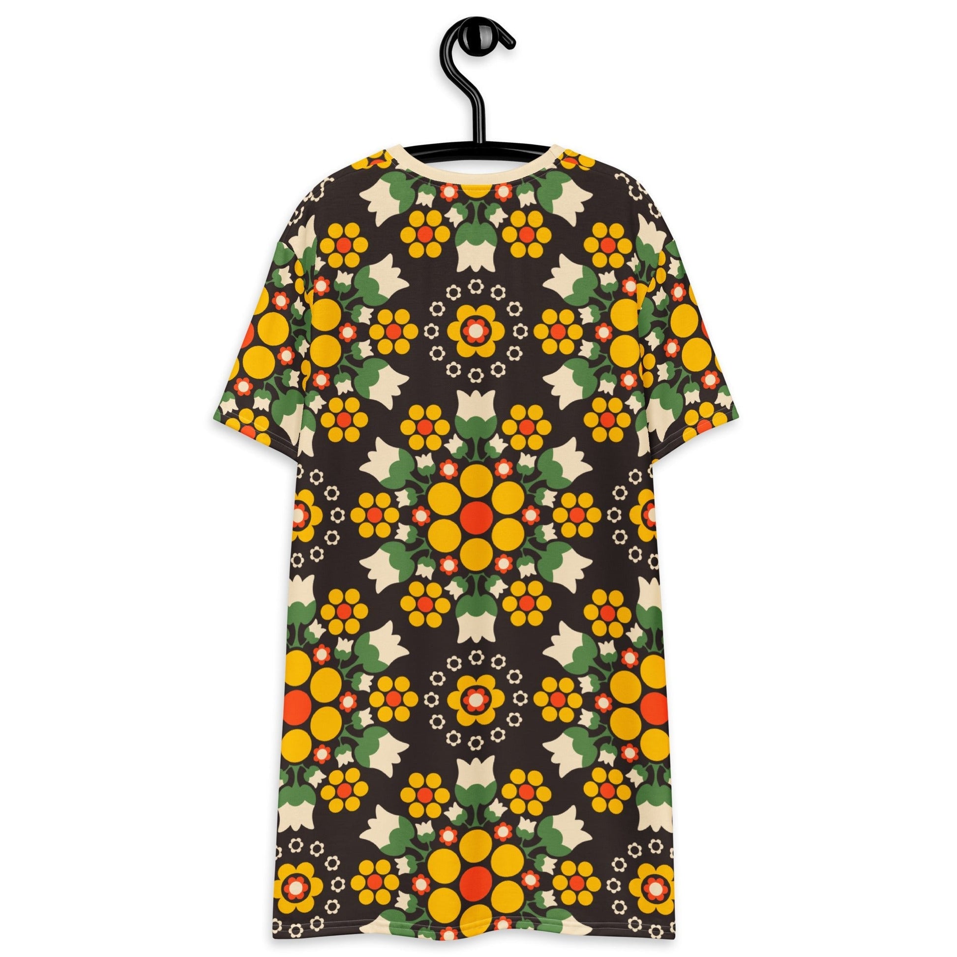 BERRY DANCE yellow brown - T-shirt dress - SHALMIAK