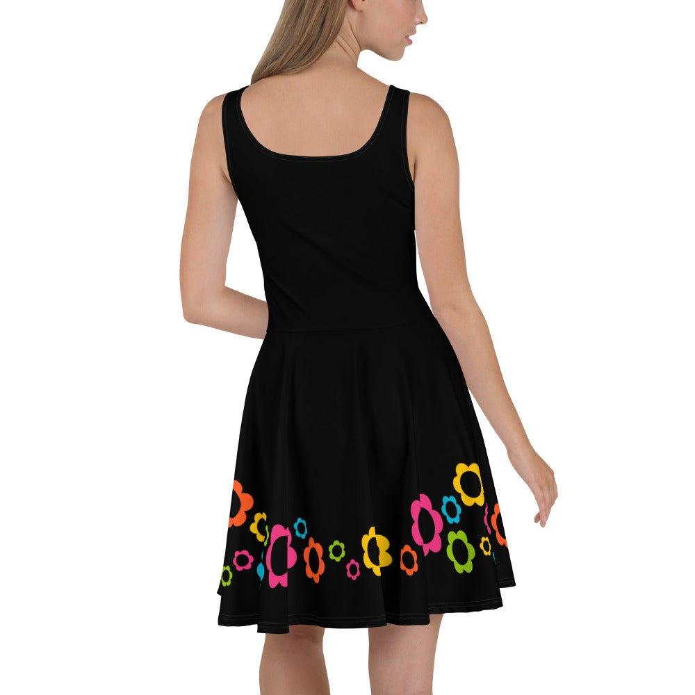 BLACK with ELLIE colour - Skater Dress - SHALMIAK