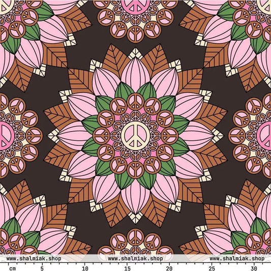 BLOOM WITH PEACE pink brown - SHALMIAK