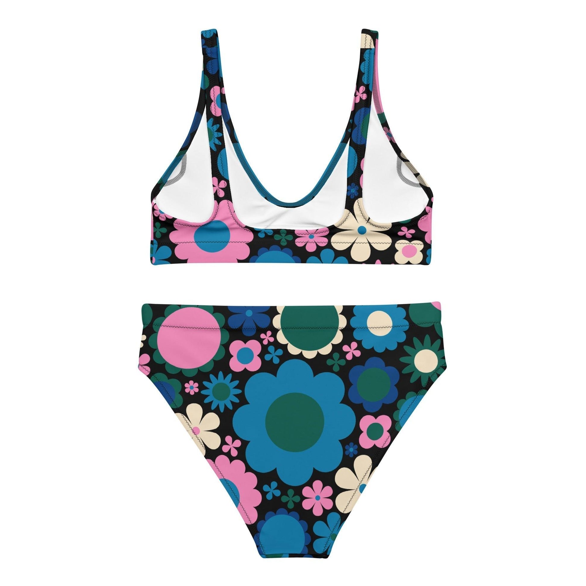 BLOOMPOP blue pink - Bikinis made of recycled material - SHALMIAK