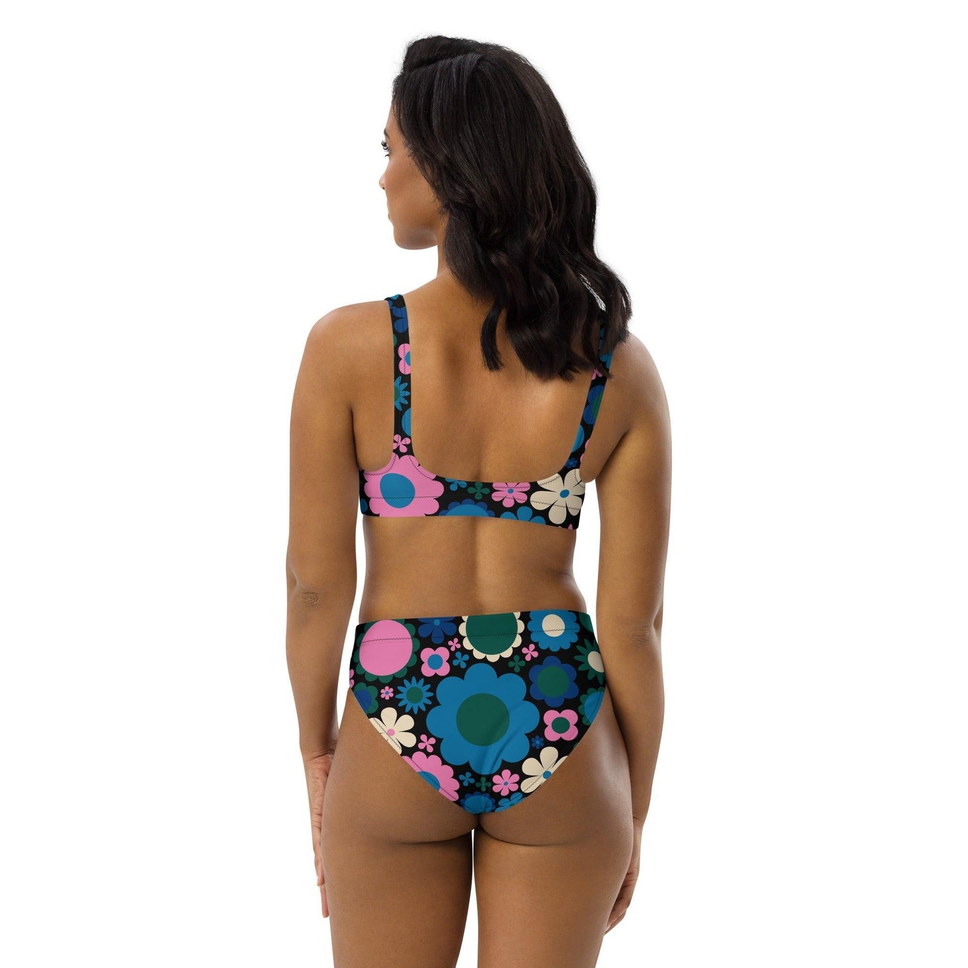 BLOOMPOP blue pink - Bikinis made of recycled material - SHALMIAK