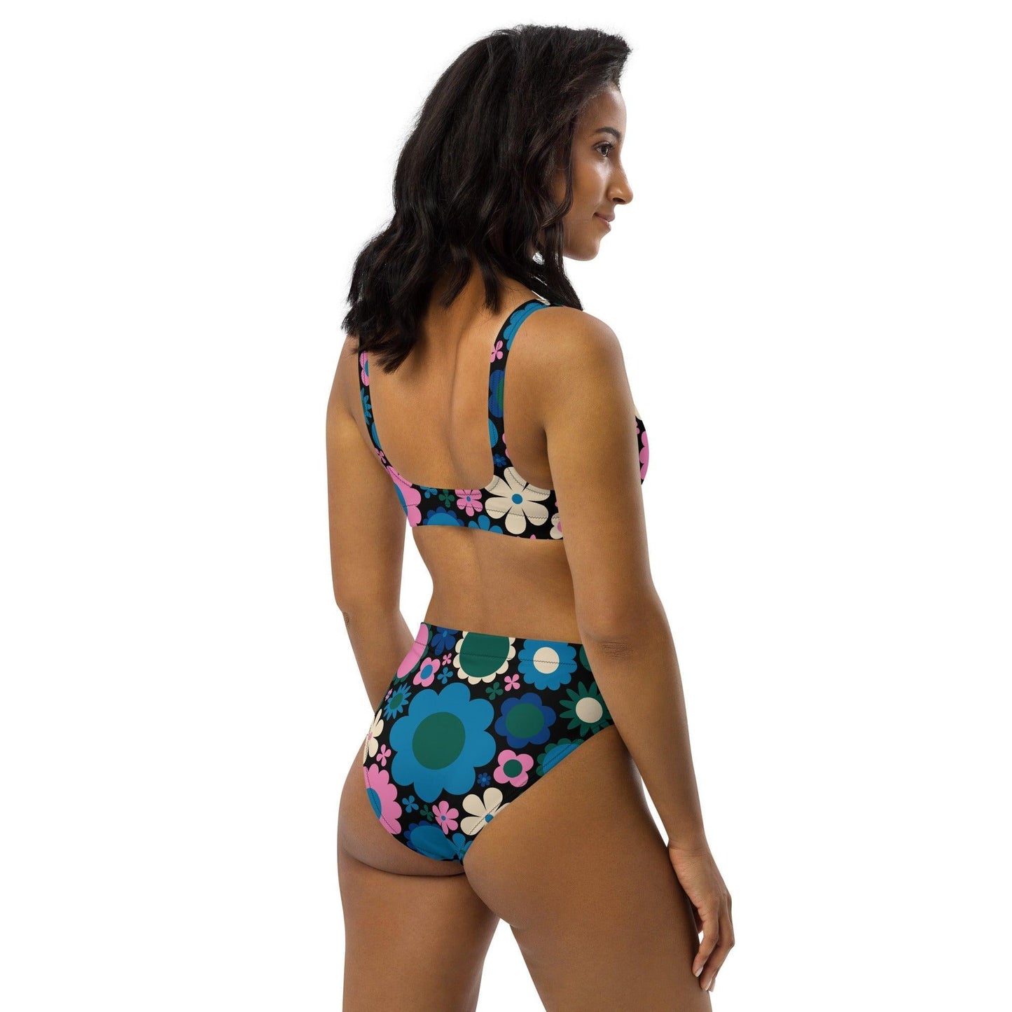 BLOOMPOP blue pink - Bikinis made of recycled material - SHALMIAK