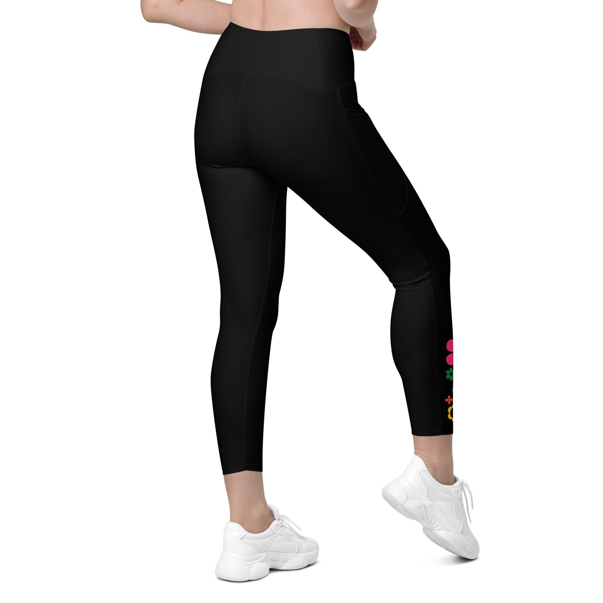 BLOOMPOP happy in black - Leggings with pockets - SHALMIAK