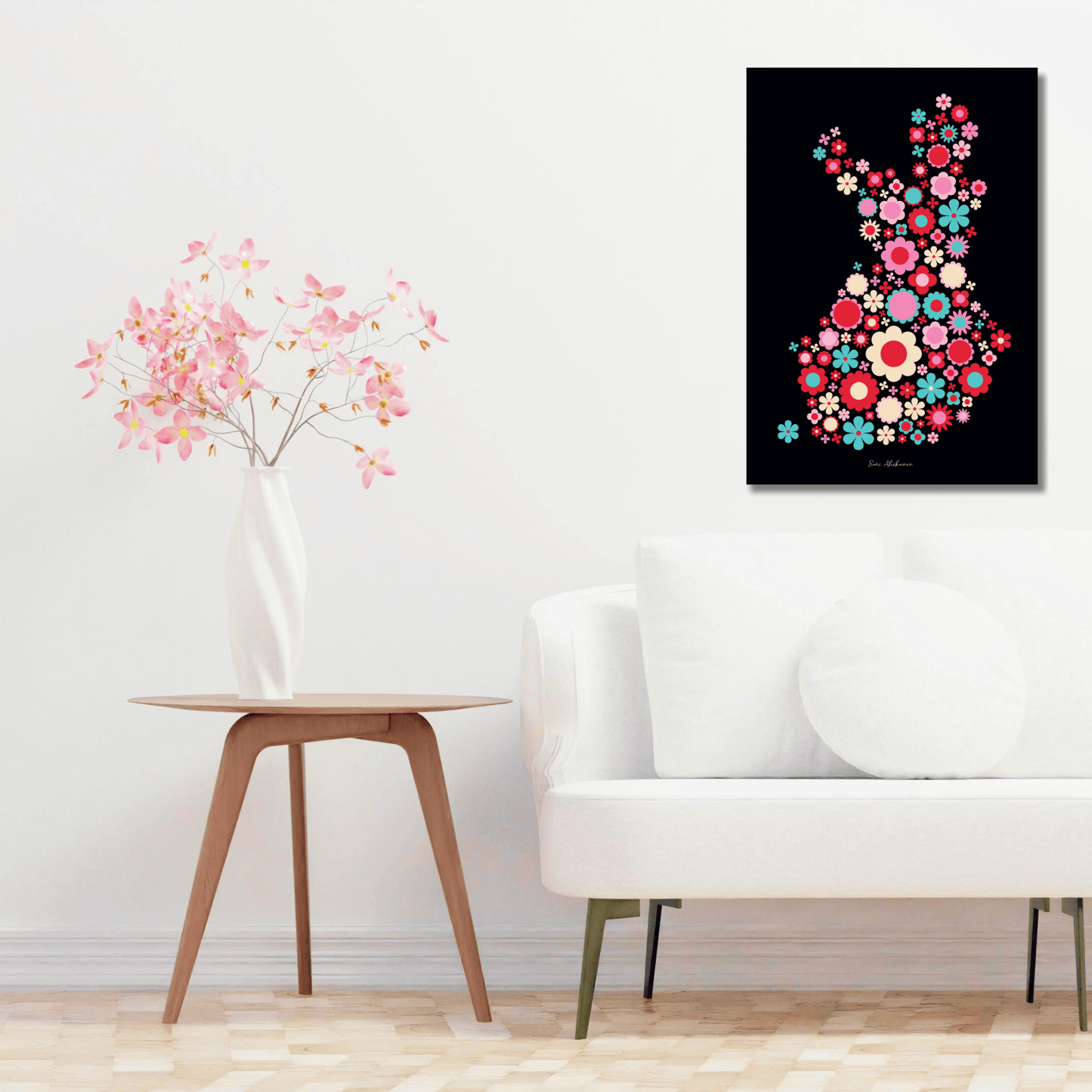 DIGITAL WALL ART - BLOOMPOP red - SHALMIAK