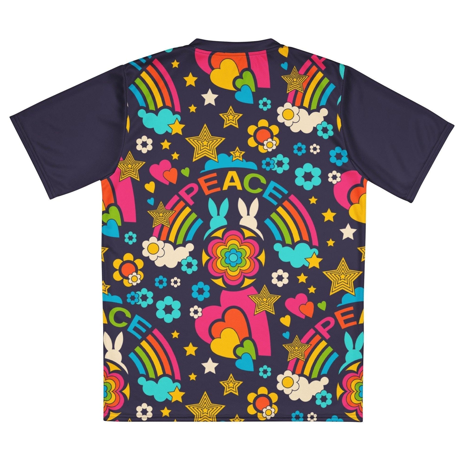 BUNNY PEACE darkblue - Recycled unisex sports jersey - SHALMIAK