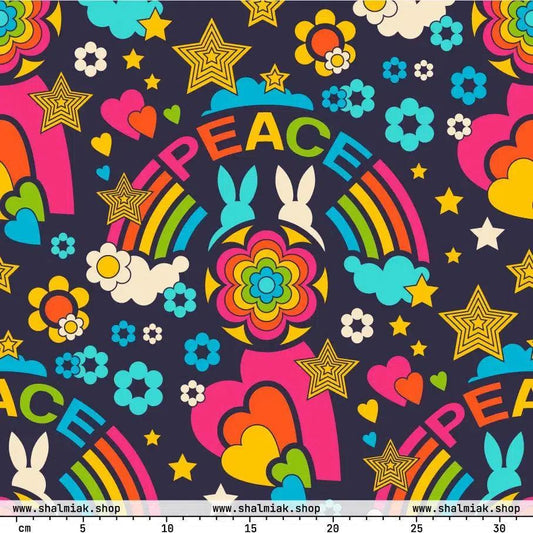 BUNNY PEACE darkblue - SHALMIAK