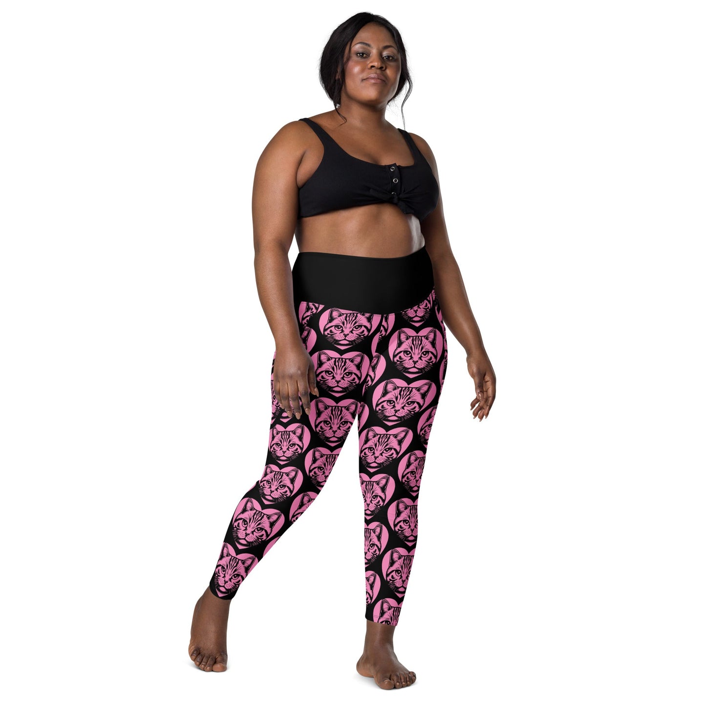 CAT BREED LEGGINGS with pockets - AMERICAN SHORTHAIR - HERTTAHOUND - pink - SHALMIAK