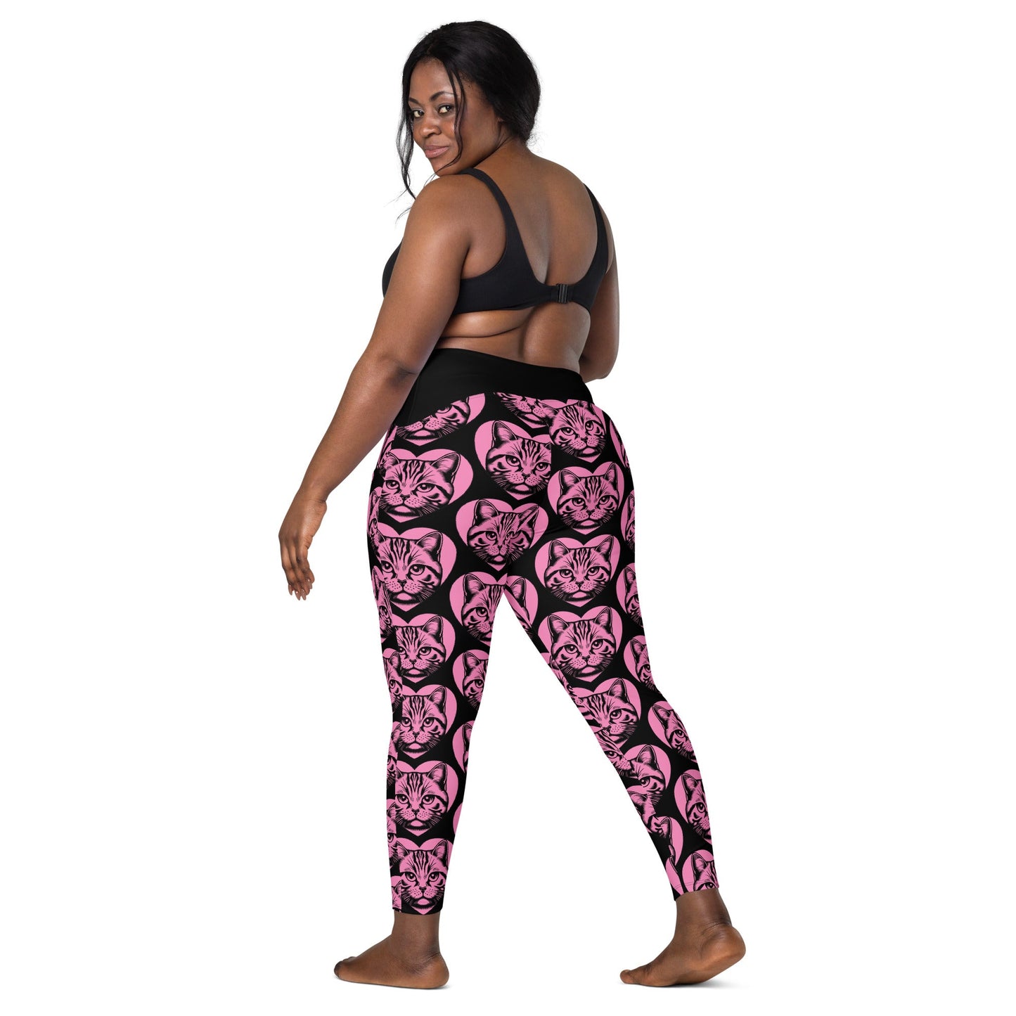 CAT BREED LEGGINGS with pockets - AMERICAN SHORTHAIR - HERTTAHOUND - pink - SHALMIAK