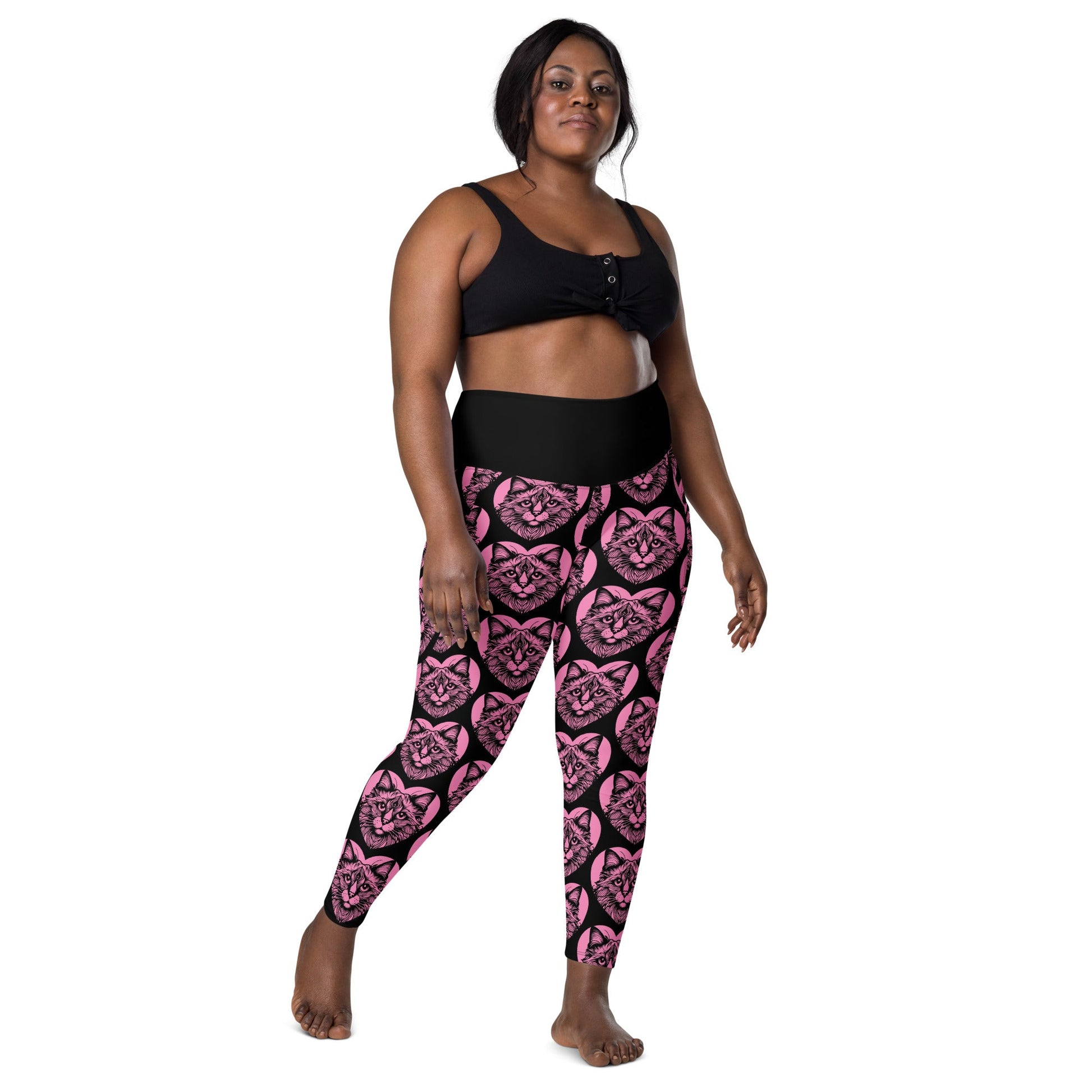 CAT BREED LEGGINGS with pockets - BALINESE - HERTTAHOUND - pink - SHALMIAK