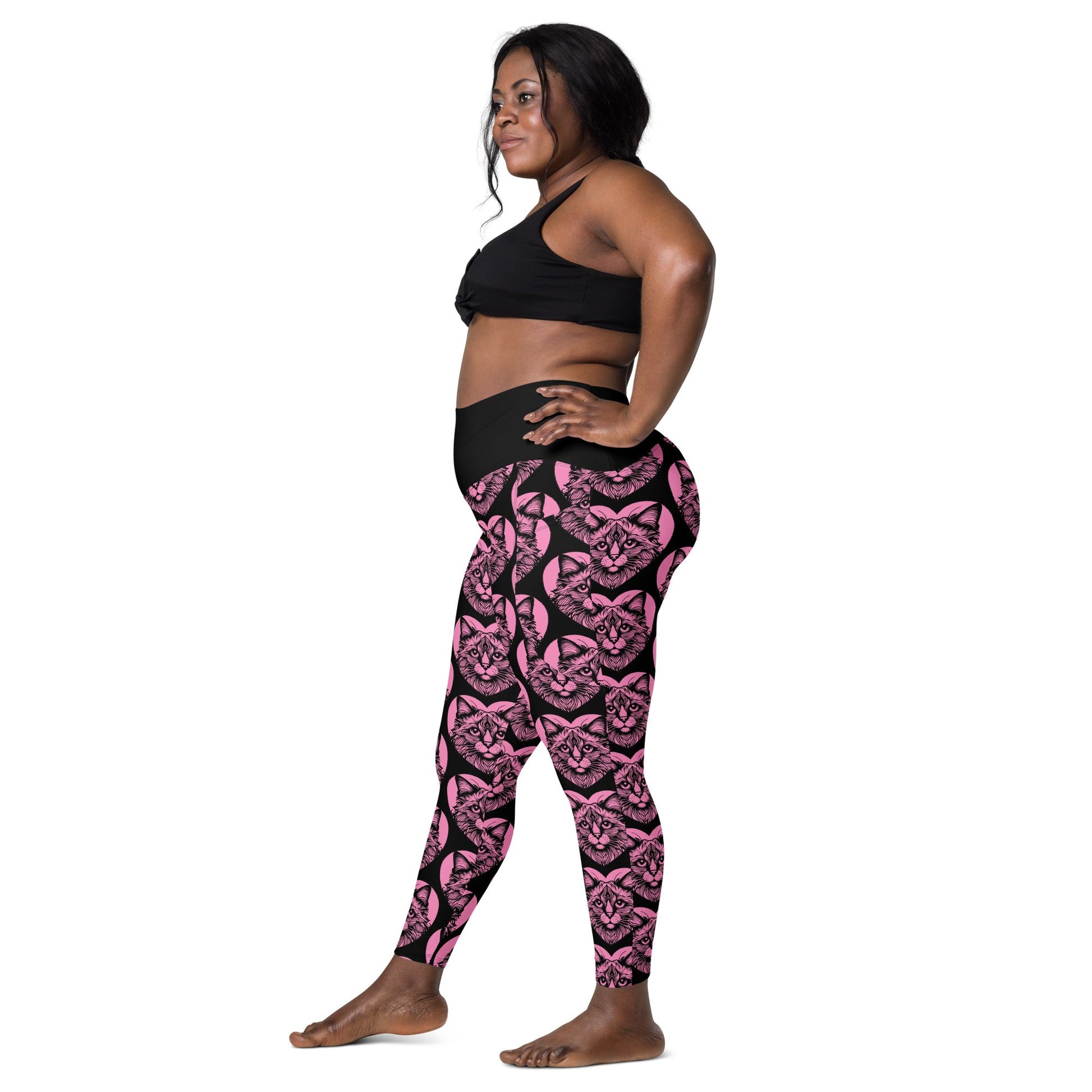 CAT BREED LEGGINGS with pockets - BALINESE - HERTTAHOUND - pink - SHALMIAK