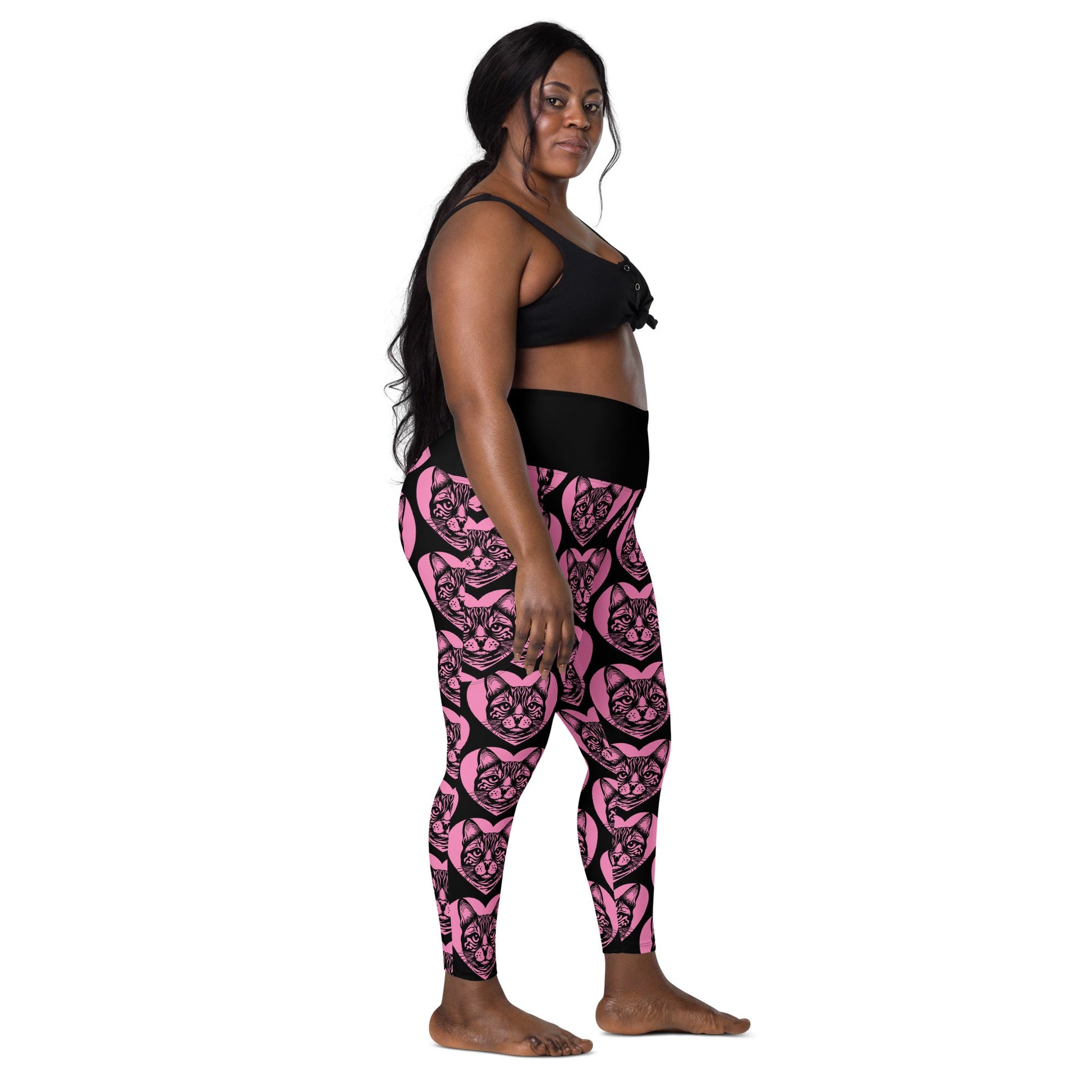 CAT BREED LEGGINGS with pockets - BENGAL - HERTTAHOUND - pink - SHALMIAK