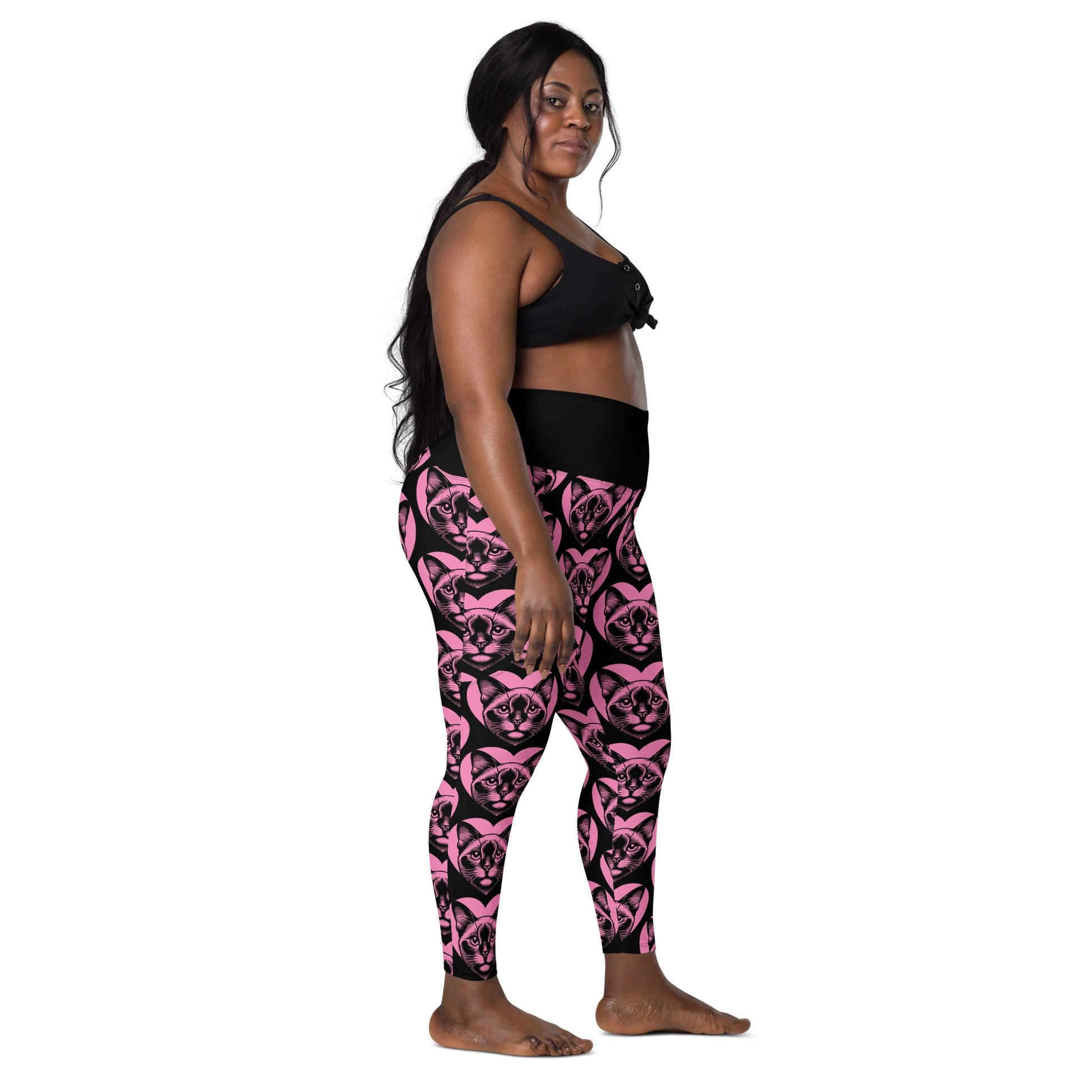 CAT BREED LEGGINGS with pockets - BURMESE - HERTTAHOUND - pink - SHALMIAK