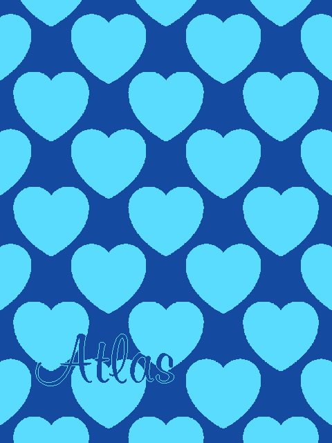 Personalized knitted blanket with hearts Blue - Vertical