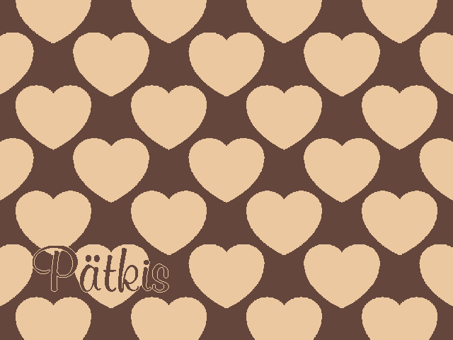 Personalized knitted blanket with hearts Brown - Horizontal