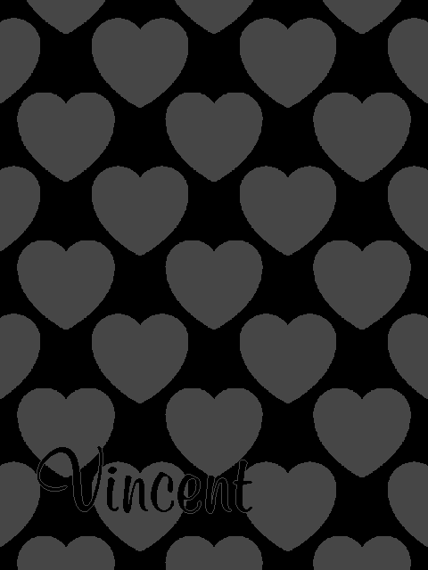 Personalized knitted blanket with hearts Grey Black - Vertical