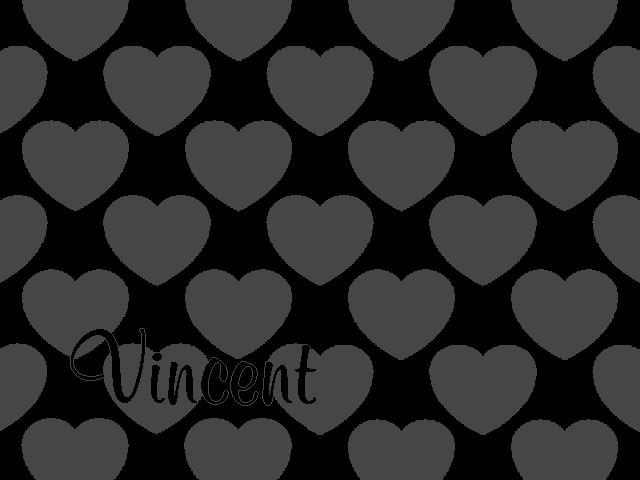 Personalized knitted blanket with hearts Grey Black - Horizontal